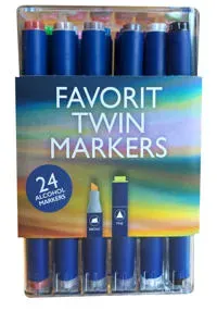 Dual markers 24-pack Dubbelspets pennor