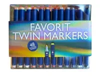 Dual markers 48-pack Dubbelspets pennor
