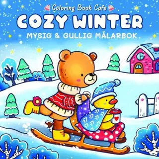 Cozy Winter. Mysig och gullig Cozy Coloring målarbok från Coloring Book Cafe