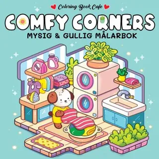 Comfy Corners. Mysig och gullig Cozy Coloring målarbok från Coloring Book Cafe