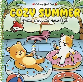 Cozy Summer Deluxe. Lyxig Cozy Coloring målarbok från Coloring Book Cafe