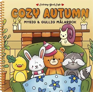 Cozy Autumn Deluxe. Lyxig Cozy Coloring målarbok från Coloring Book Cafe