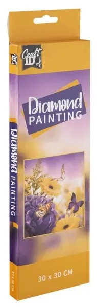 Diamond painting : Blommor, 30 x 30 cm