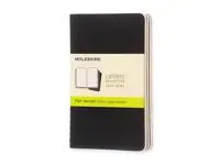 Moleskine Plain Cahier - Black Cover (3 Set)