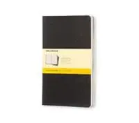 Moleskine Squared Cahier L - Black Cover (3 Set)