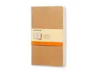 Ruled journals. Cahier. Linjert. Kraft cover. Stort format. Moleskine
