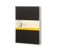 Moleskine Squared Cahier Xl - Black Cover (3 Set)