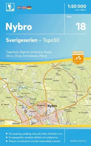 18 Nybro Sverigeserien Topo50 : Skala 1:50 000