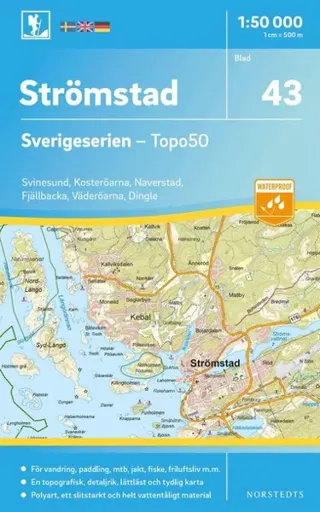 43 Strömstad Sverigeserien Topo50 : Skala 1:50 000