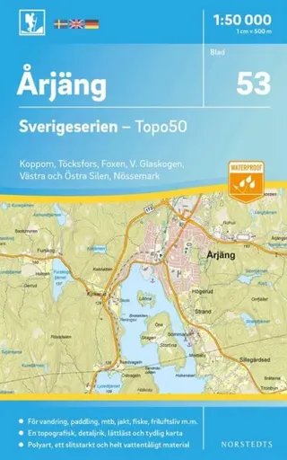 53 Årjäng Sverigeserien Topo50 : Skala 1:50 000