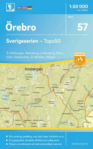 57 Örebro Sverigeserien Topo50 : Skala 1:50 000