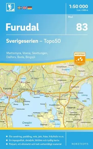 83 Furudal Sverigeserien Topo50 : Skala 1:50 000