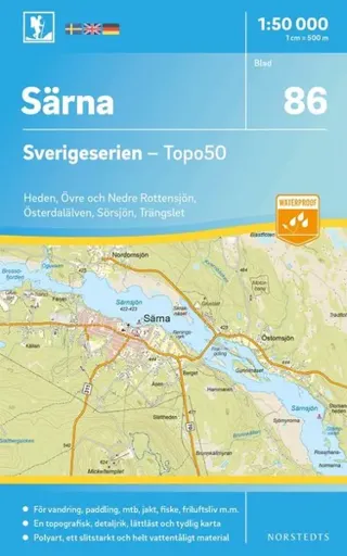 86 Särna Sverigeserien Topo50 : Skala 1:50 000