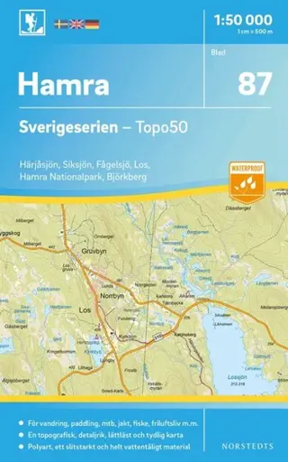 87 Hamra Sverigeserien Topo50 : Skala 1:50 000