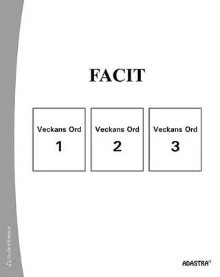 Veckans ord Facit till bok 1-3