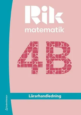 Rik matematik 4B Lärarpaket - Tryckt bok + Digital lärarlicens 36 mån