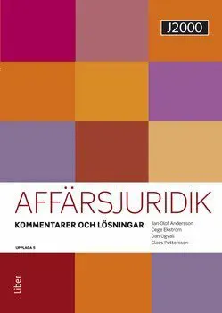 J2000 Affärsjuridik, Kommentarer och lösningar
