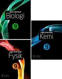 Liber Spektrum Biologi 9, Fysik 9 och Kemi 9 årskursbok