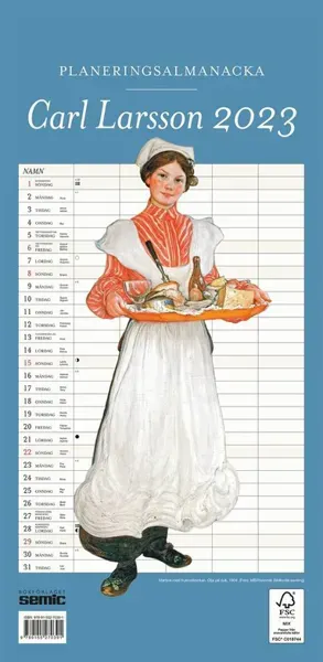 Carl Larsson planeringsalmanacka 2023