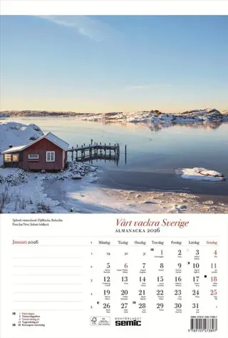Vårt vackra Sverige almanacka 2026