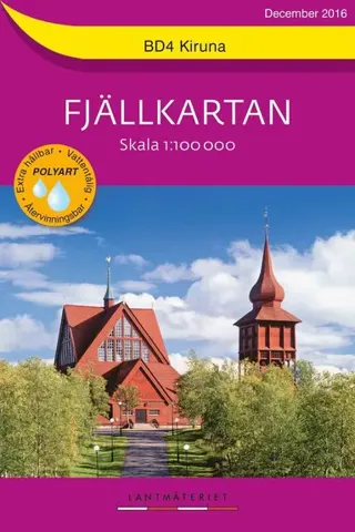 BD4 Kiruna Fjällkartan : Skala 1:100000