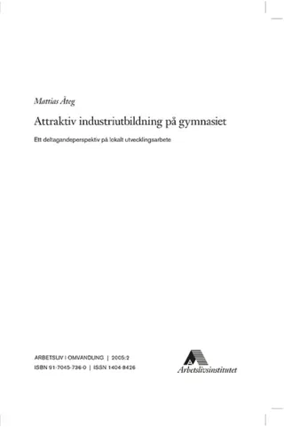Attraktiv industriutbildning på gymnasiet