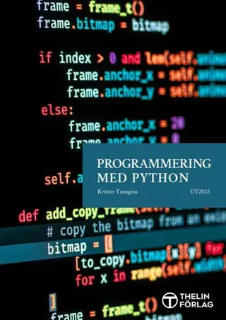 Programmering med Python Gy2025, Lärobok