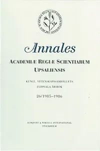 Kungl. Vetenskapssamhällets i Uppsala årsbok 26/1985-1986