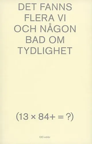 Det fanns flera vi och någon bad om tydlighet (13 x 84+ = ?)