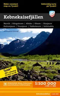 Kebnekaisefjällen fjällkarta, 1:100 000