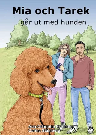 Mia och Tarek går ut med hunden
