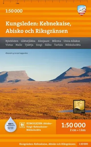 Kebnekaise, Abisko och Riksgränsen 1:50 000