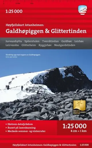 Høyfjellskart Galdhøpiggen 1:20.000