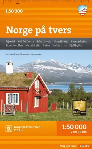 Norge pa tversturen (Stjørdal - Sylan) 1:50.000