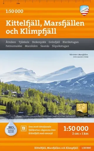 Kittelfjäll, Marsfjällen och Klimpfjäll 1:50 000