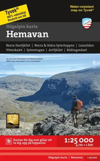 Högalpin karta Hemavan 1:25.000