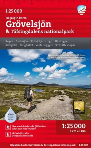 Grövelsjön & Töfsingdalens nationalpark 1:25.000