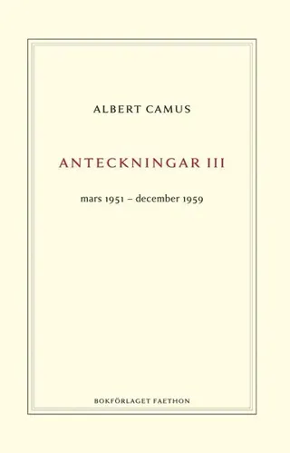 Anteckningar 3 : mars 1951–december 1959