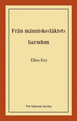 Från människosläktets barndom