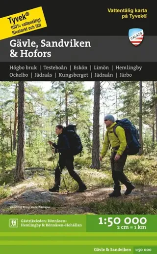 Gävle, Sandviken & Hofors 1:50.000