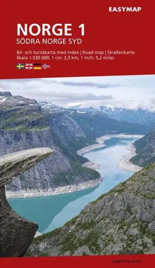 Södra Norge 1 syd EasyMap, 1:320 000