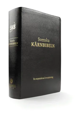 Svenska Kärnbibeln - helbibel, svart cabraskinn