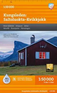 Kungsleden: Saltaluokta - Kvikkjokk Hiking Map