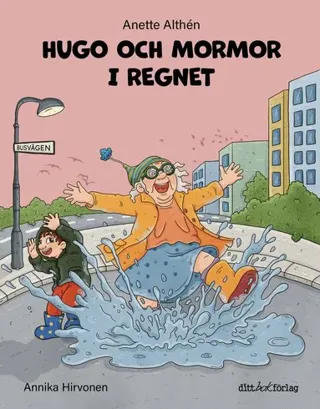 Hugo och mormor i regnet