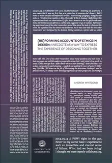 (re)Forming Accounts of Ethics in Design: Anecdote as a Way to Express the Experience of Designing Together
