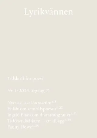 Lyrikvännen 1(2024)