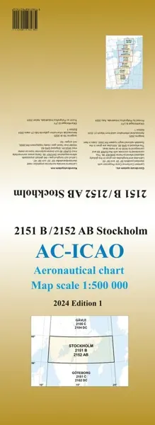 ACICAO 2151B/2152AB Stockholm 2024 : Skala 1:500 000