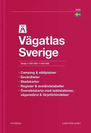M Vägatlas Sverige 2026 (Bok / Flexband)
