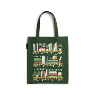 Have Your Shelf a Literary Christmas Tote Bag
